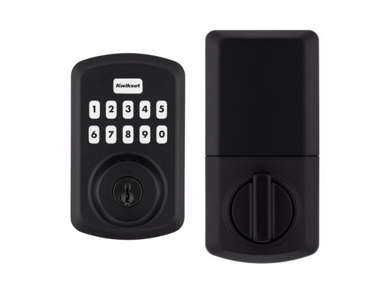 Elec Tch Pad Deadblt Blk