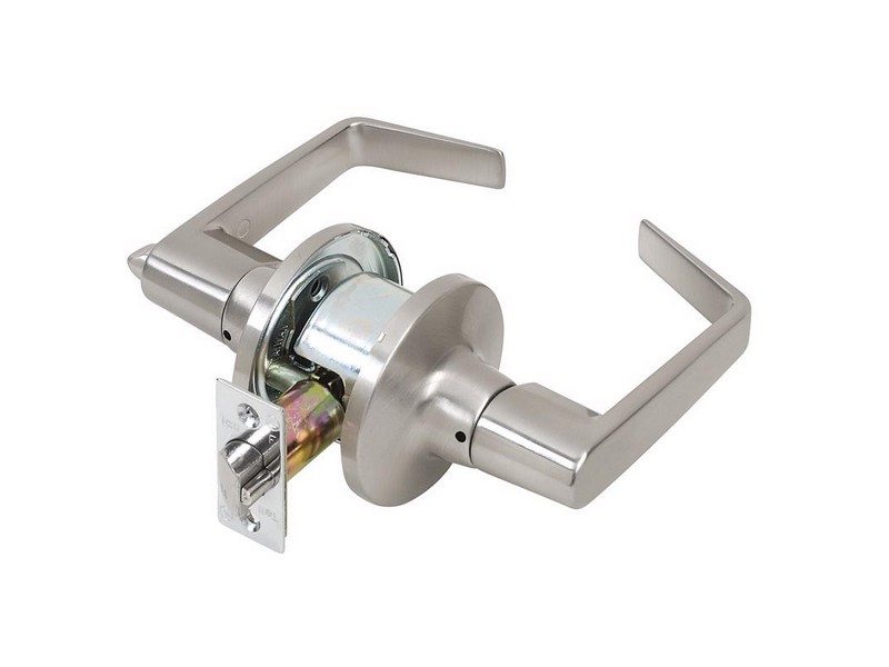 Tell Cortland Satin Chrome Privacy Lockset ANSI Grade 2 2 in.