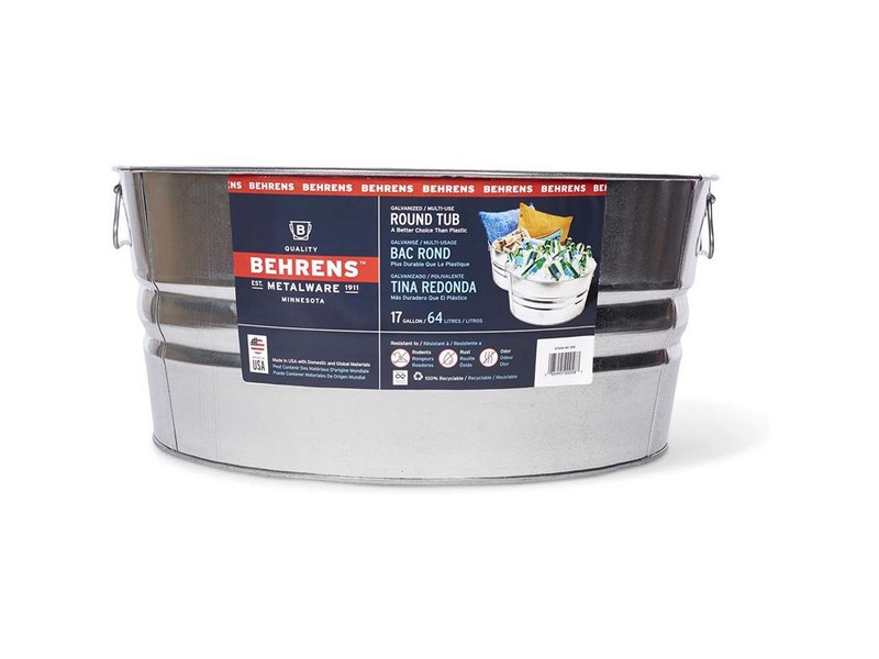Tub Round Glvnzd 17gal