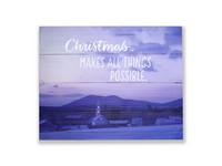 Hallmark Blue Christmas Makes All Things Possible Sign Tabletop Dr