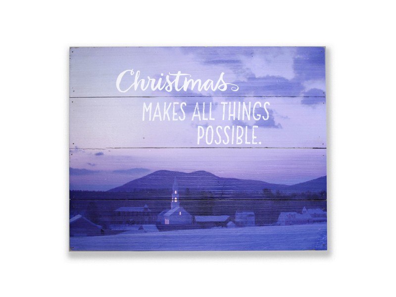 Hallmark Blue Christmas Makes All Things Possible Sign Tabletop Dr