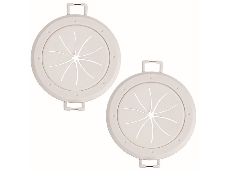 Monster Just Hook It Up White 1 gang Plastic Spring Lock Cable Pass Wall Plate 2 pk