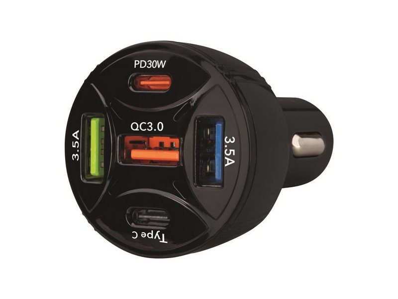 5 Usb Cr Chrgr Pvc Blk