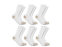 Men's Carhartt 6 Pack Crew Socks White