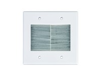 Monster Just Hook It Up White 2 gang Plastic Home Theater Brush Wall Plate 1 pk