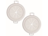 Monster Just Hook It Up White 1 gang Plastic Spring Lock Cable Pass Wall Plate 2 pk