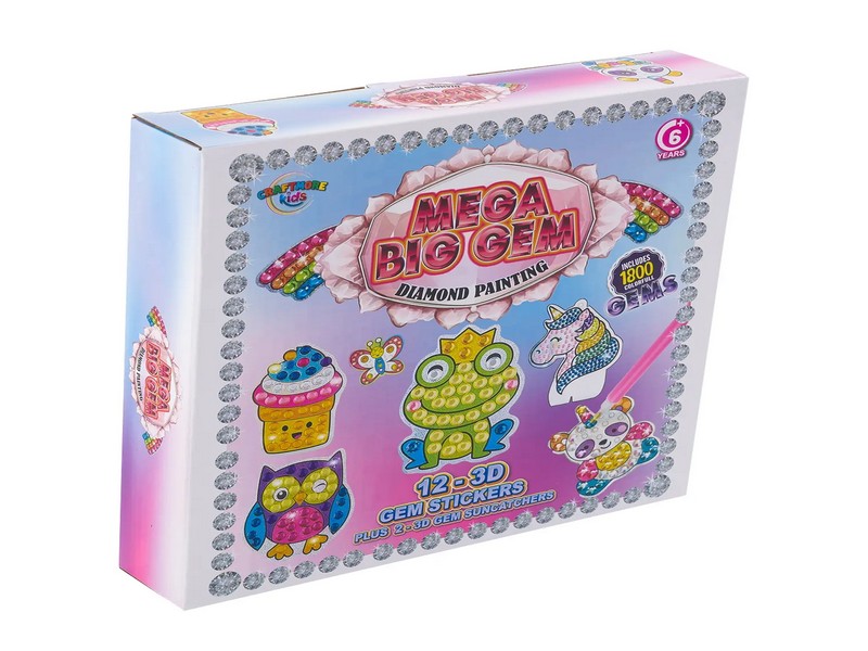 Craftology Kids Mega Big Gem Diamond Painting Kit