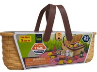 Kids Picnic Basket Play Set 11"