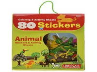 80pc Animals Sticker and Activity Sheets