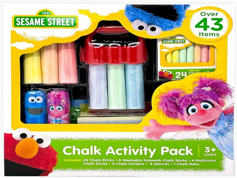 43pc Sesame Street Chalk Activity Pack