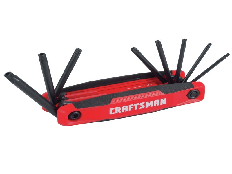 Craftsman T40  Fold-Up 8-in-1 Tamper Resistant Torx Hex Key Set 6 in.