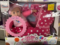 Baby Doll Andrea with Crib