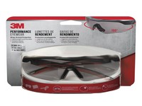 3M Anti-Fog Safety Glasses Gray Lens Black/Red Frame 1 pc
