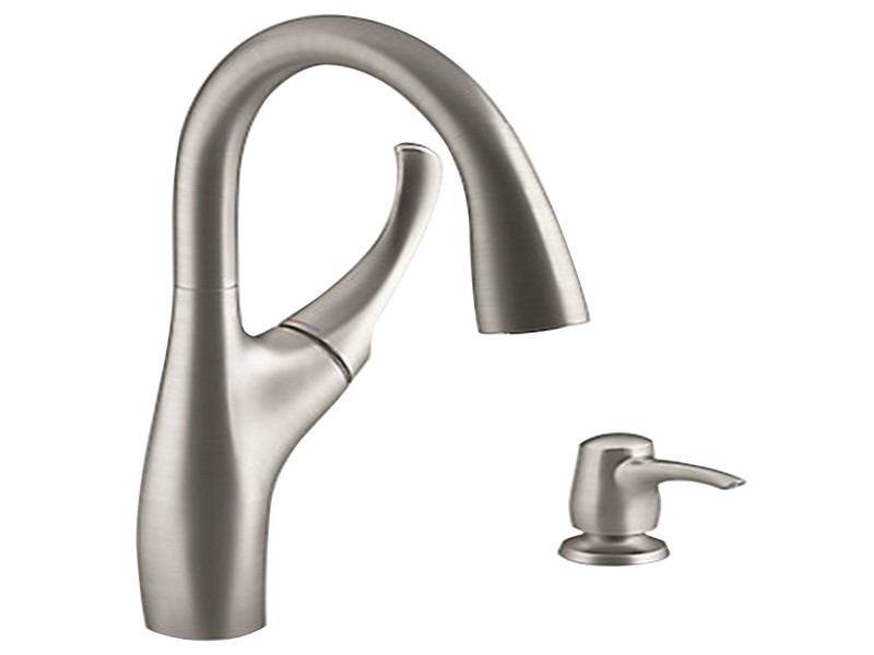 Kohler One Handle  Stainless Steel Pull-Down Kitchen Faucet