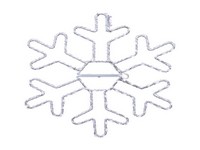 Led Snowflake Wht 12"