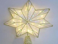 Tree Topper Star Pvc 12"