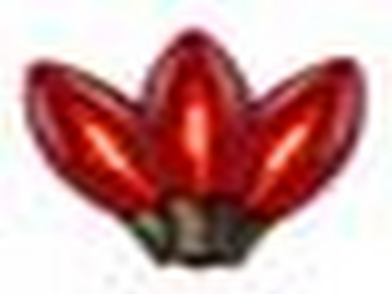Holiday Bright Lights LED C9 Red 25 ct Replacement Christmas Light Bulbs 2.5 ft.