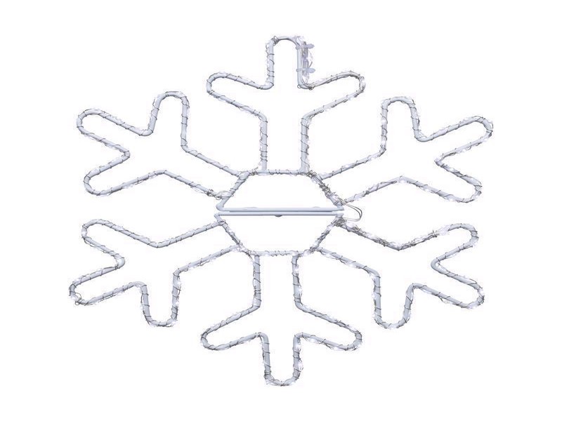 Led Snowflake Wht 12"