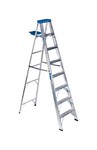 Werner 8 ft. H Aluminum Step Ladder Type I 250 lb. capacity