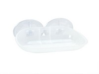 Zenna Home Frost Clear Plastic Soap Dish