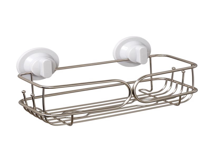 Zenna Home Chrome Silver Stainless Steel Shower Basket