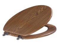 Oakbrook Collection Sheridan Elongated Oak Polypropylene Toilet Seat