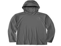 Men's Carhartt Long Sleeve Sun Defender Hooded Shirt Steel