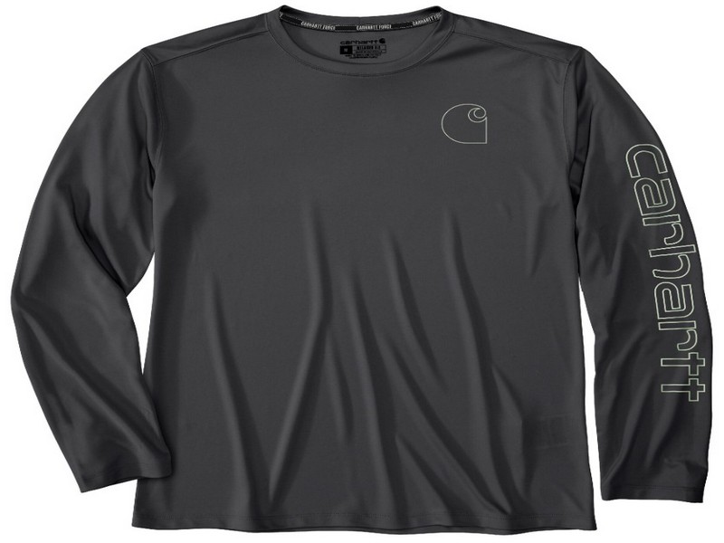 Men's Carhartt Long Sleeve&nbsp;&nbsp;Force Sun Defender Shirt Steel