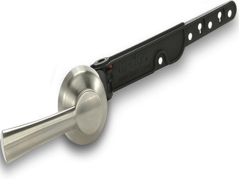 Korky StrongArm Flush Handle Brushed Nickel Metal For Universal