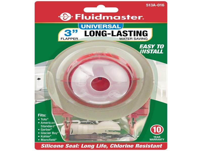 Fluidmaster Universal Toilet Flapper For Toto, American Standard, Gerber, Glacier Bay, Kohler