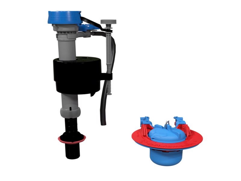 Fluidmaster Performax Fill Valve And Flapper Kit Multicolored Plastic/Rubber
