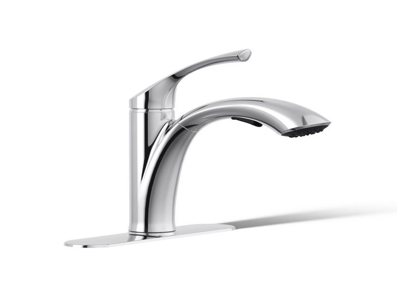 Sterling Duttrie One Handle Polished Chrome Pull-Out Kitchen Faucet