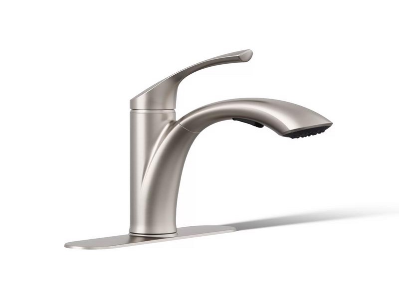 Sterling Duttrie One Handle Vibrant Stainless Pull-Out Kitchen Faucet