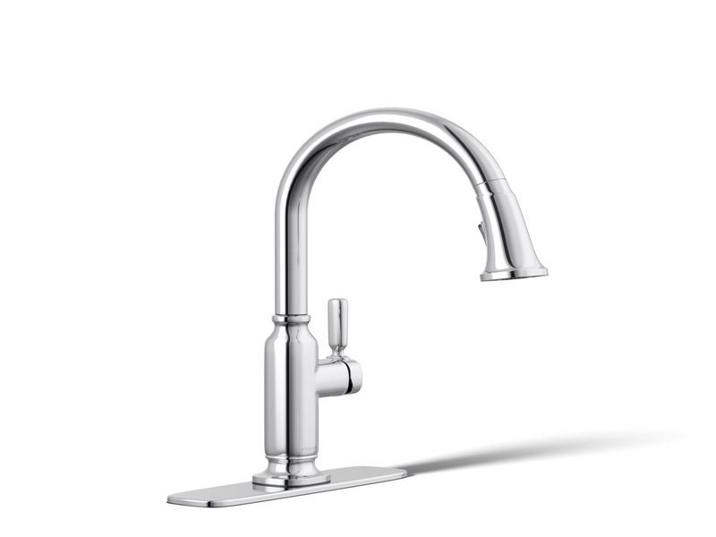 Kohler Ackley One Handle Polished Chrome Pull-Down Kitchen Faucet