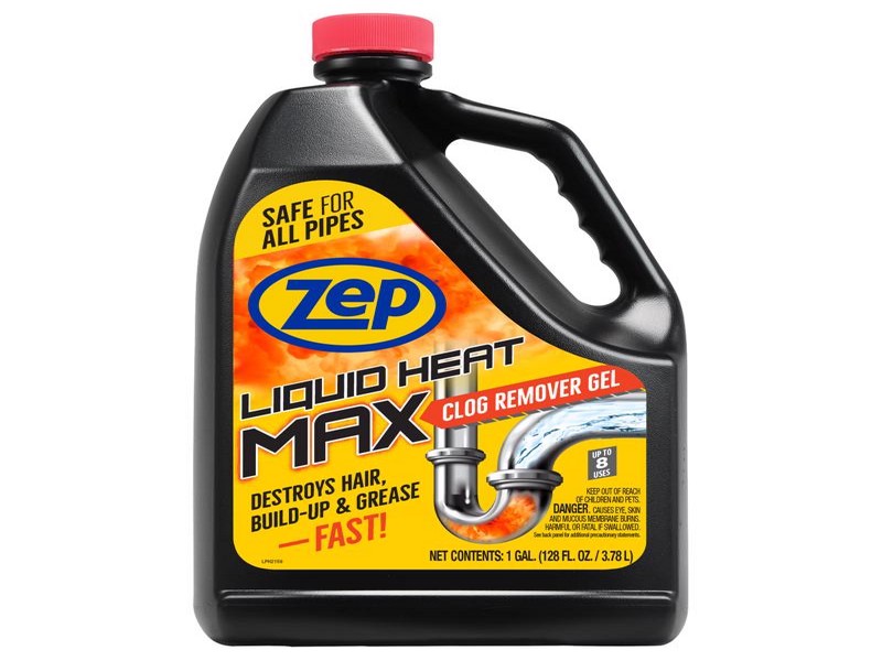 Zep Liquid Heat Gel Clog Remover, 128 oz.
