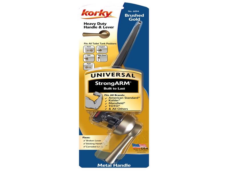 Korky Tank Lever Gold Brushed Plastic For Universal