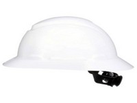 3M SecureFit 4-Point Ratchet Full Brim Hard Hat, White