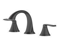 Oakbrook Collection Chloe Matte Black Contemporary Widespread Bathroom Sink