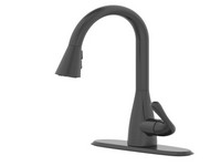 Oakbrook Collection Vela One Handle Matte Black Pull-Down Kitchen Faucet