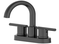 Oakbrook Collection Alexis Matte Black Modern Centerset Bathroom Sink