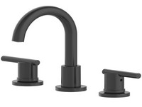 Oakbrook Collection Alexis Matte Black Modern Widespread Bathroom Sink