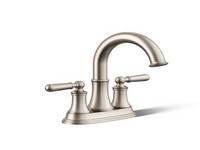 Kohler Facile Vibrant Brushed Nickel Traditional Centerset Bathroom Sink