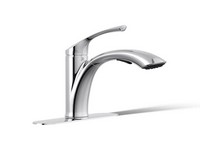 Sterling Duttrie One Handle Polished Chrome Pull-Out Kitchen Faucet