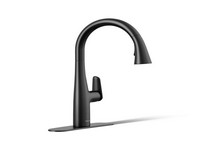 Sterling Fiume One Handle Matte Black Pull-Down Kitchen Faucet