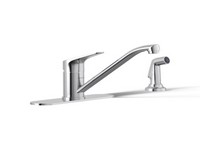 Sterling Valton One Handle Polished Chrome Kitchen Faucet Side, Sprayer