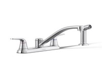 Sterling Passera Two Handle Polished Chrome Kitchen Faucet Side, Sprayer