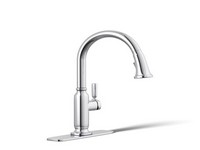 Kohler Ackley One Handle Polished Chrome Pull-Down Kitchen Faucet