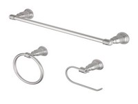 OakBrook Collection Brushed Nickel Silver Zinc Towel Holder