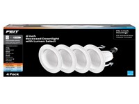 Feit Electric White 4 in. W Aluminum LED Dimmable Recessed Downlight 75 W