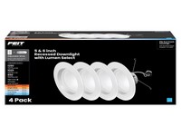 Feit Electric White 5-6 in. W Aluminum LED Dimmable Recessed Downlight 120 W